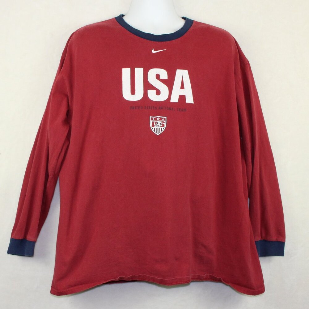 Vintage Nike US Soccer DeMarcus Beasley Long Sleeve Shirt (XL)